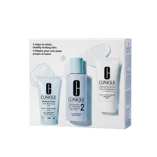 Clinique Kit 3 Étapes – Nettoyer, Exfolier, Hydrater