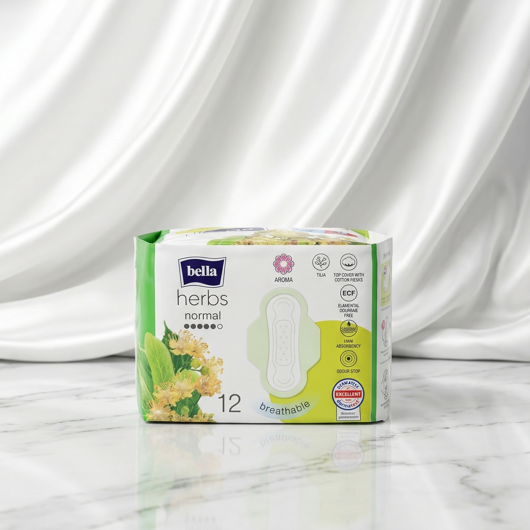 Bella Herbs Tilia – فوط صحية معطرة 12 قطعة