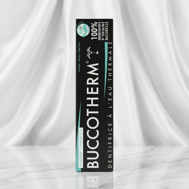Buccotherm فحم نشط عضوي - معجون أسنان مبيض