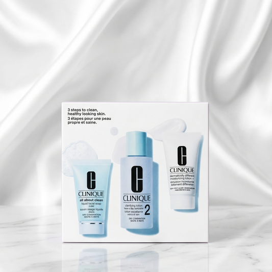 Clinique Kit 3 Étapes – Nettoyer, Exfolier, Hydrater