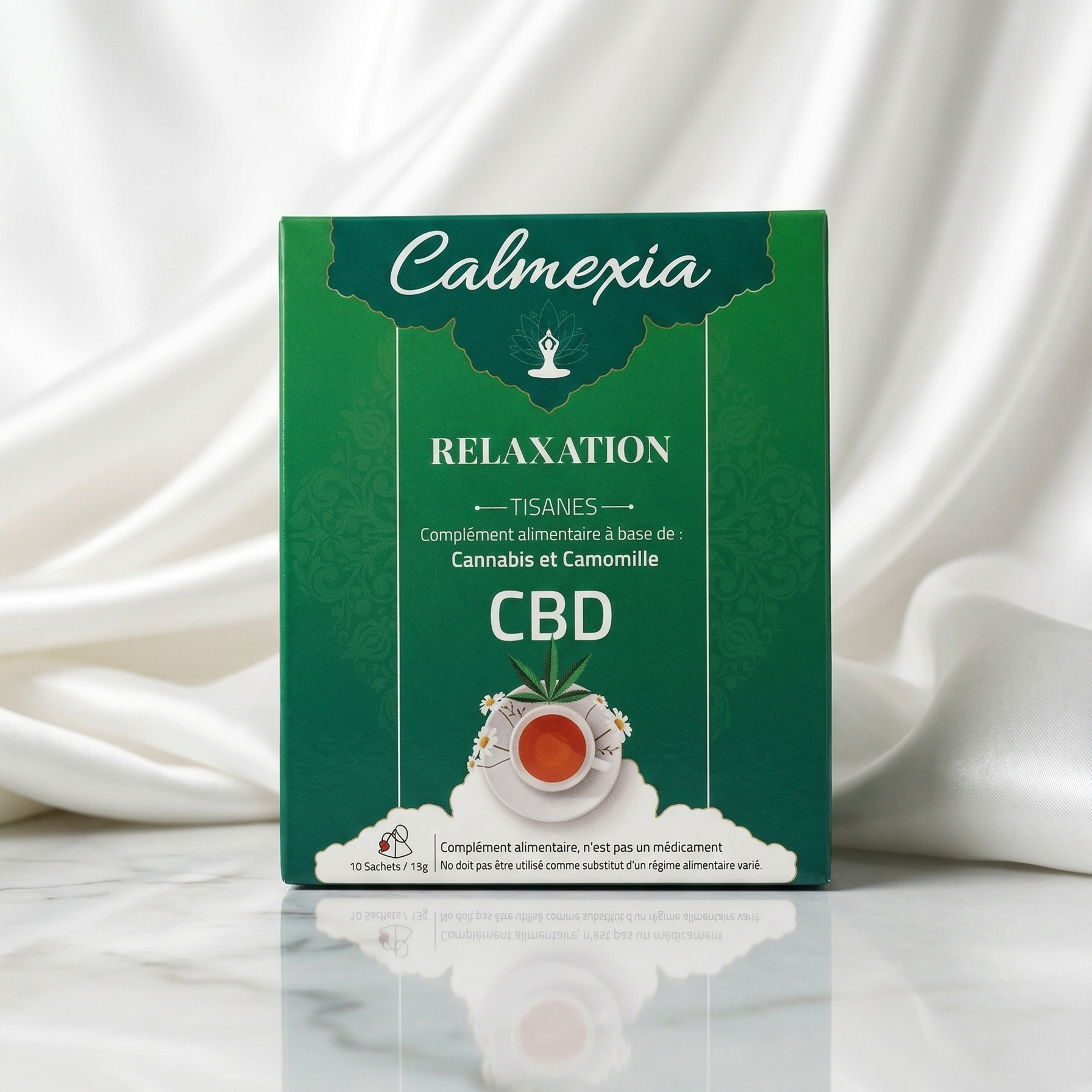 كالماكسيا - شاي أعشاب CBD والبابونج المهدئ