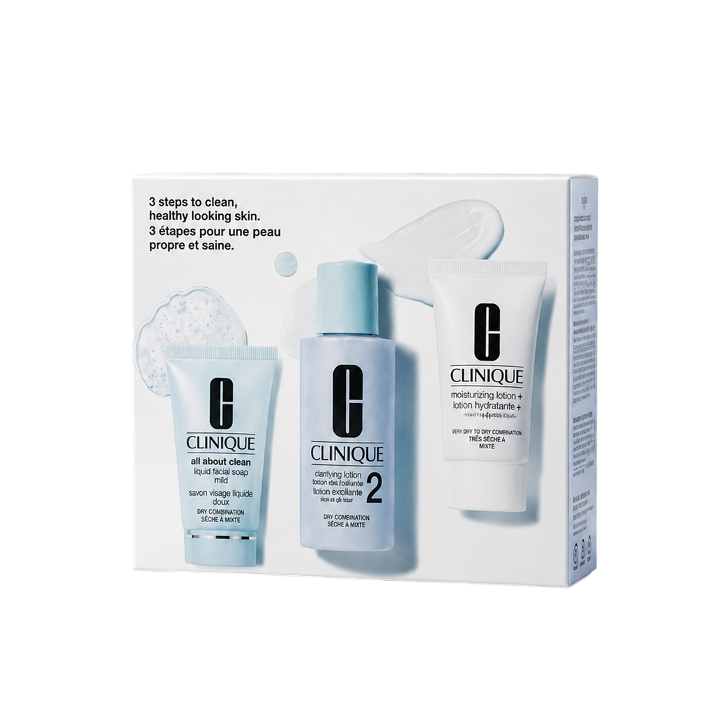 Clinique 3-Step Kit – Cleanse, Exfoliate, Hydrate