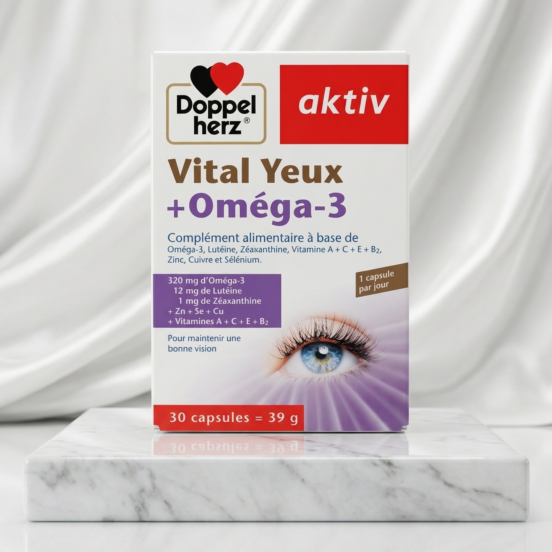 Doppelherz Aktiv Vital Yeux + Oméga 3 – 30 Capsules