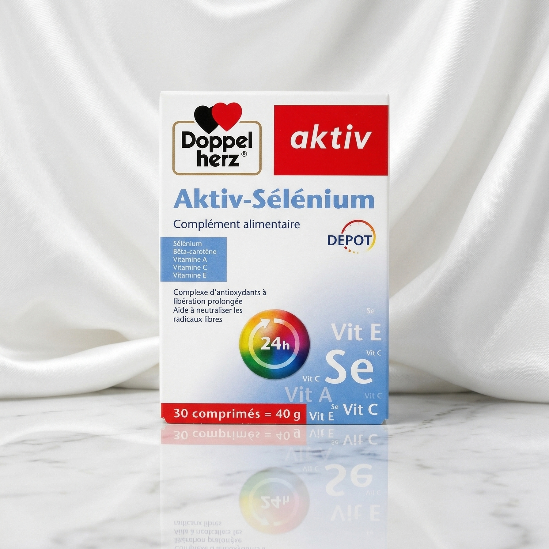 Doppelherz Aktiv Sélénium Depot – 30 Comprimés Antioxydants