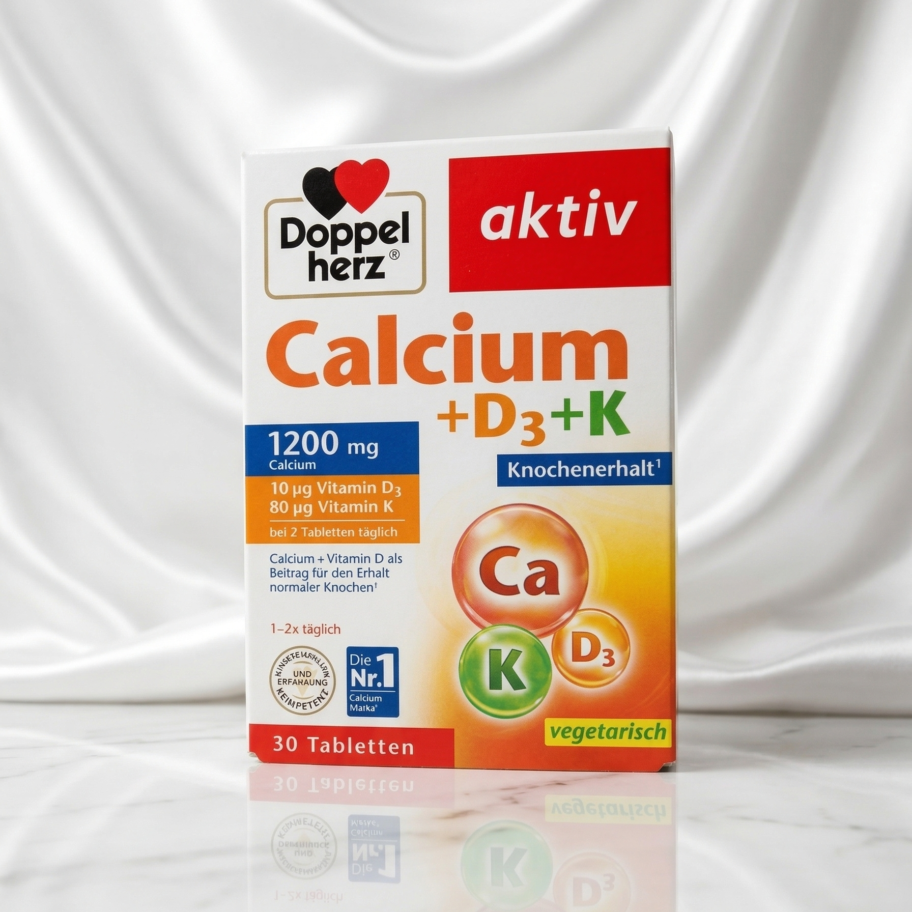 Doppel herz aktiv Calcium +D3+K