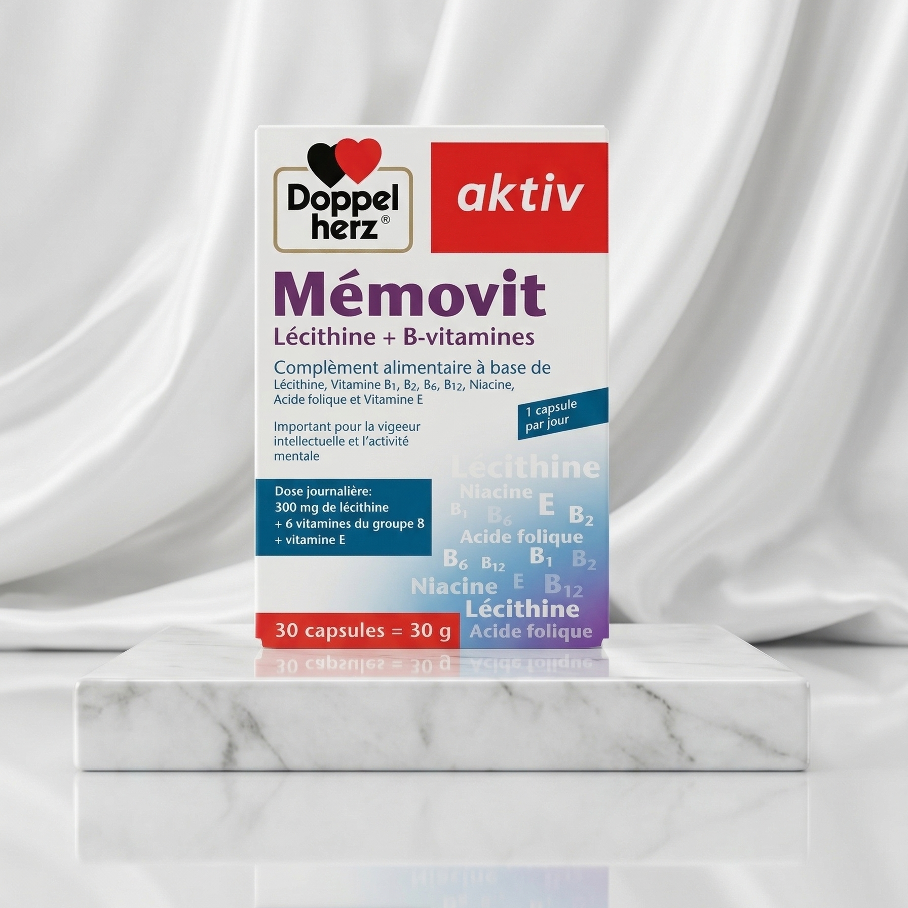 Doppelherz Aktiv Mémovit – 30 Capsules Mémoire & Concentration