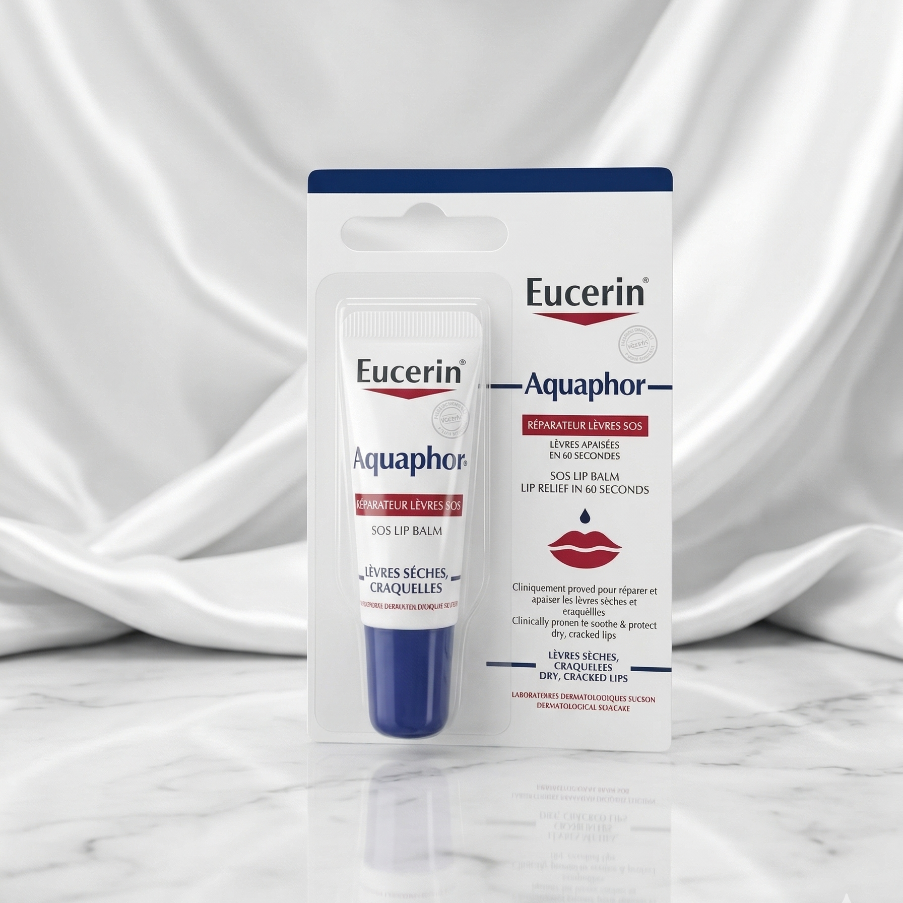 Eucerin Aquaphor SOS Lèvres 10ml – Réparateur Intensif