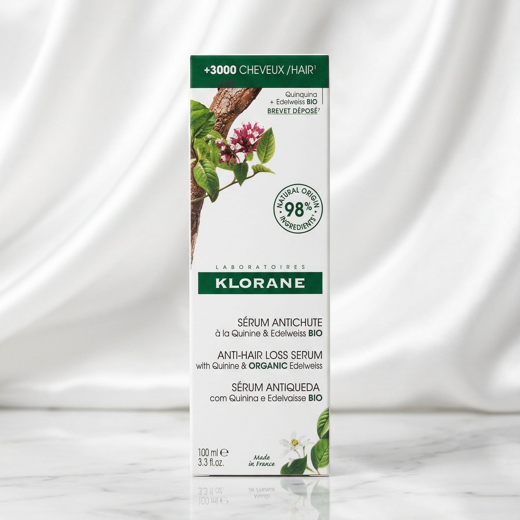 Klorane Sérum Fortifiant – Quinine & Edelweiss Bio