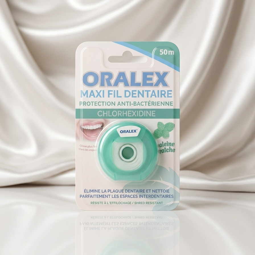 Oralex خيط تنظيف الأسنان بالكلورهيكسيدين 50 متر