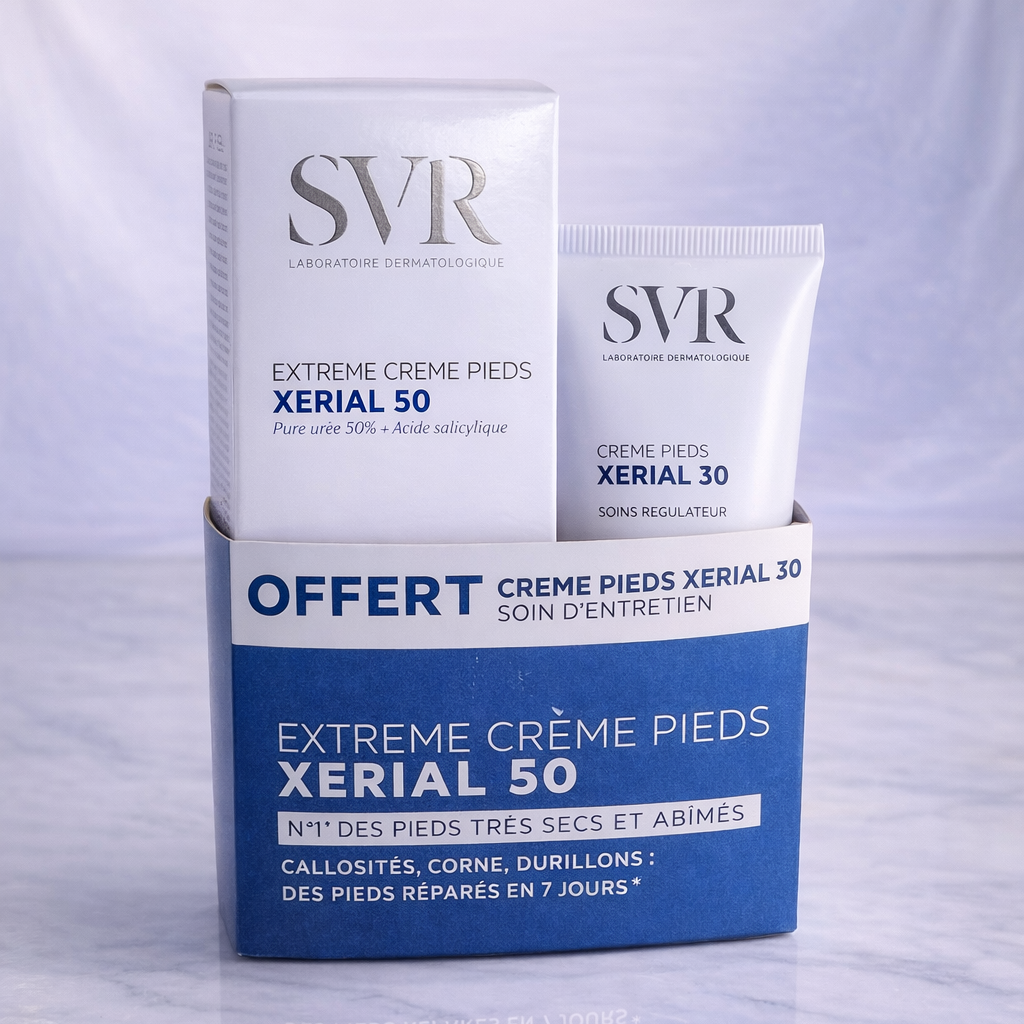 SVR Xérial 50 + Xérial 30 Offert – Crèmes Pieds Réparatrices