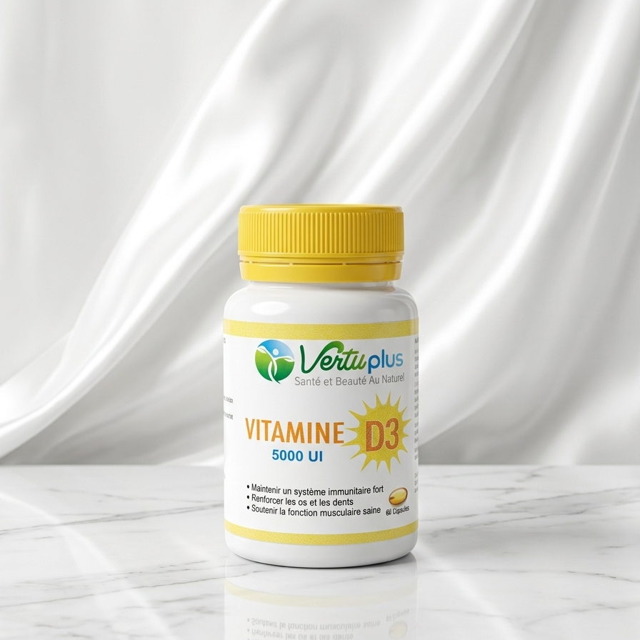 VertuPlus Vitamine D3 5000 UI - 60 Capsules
