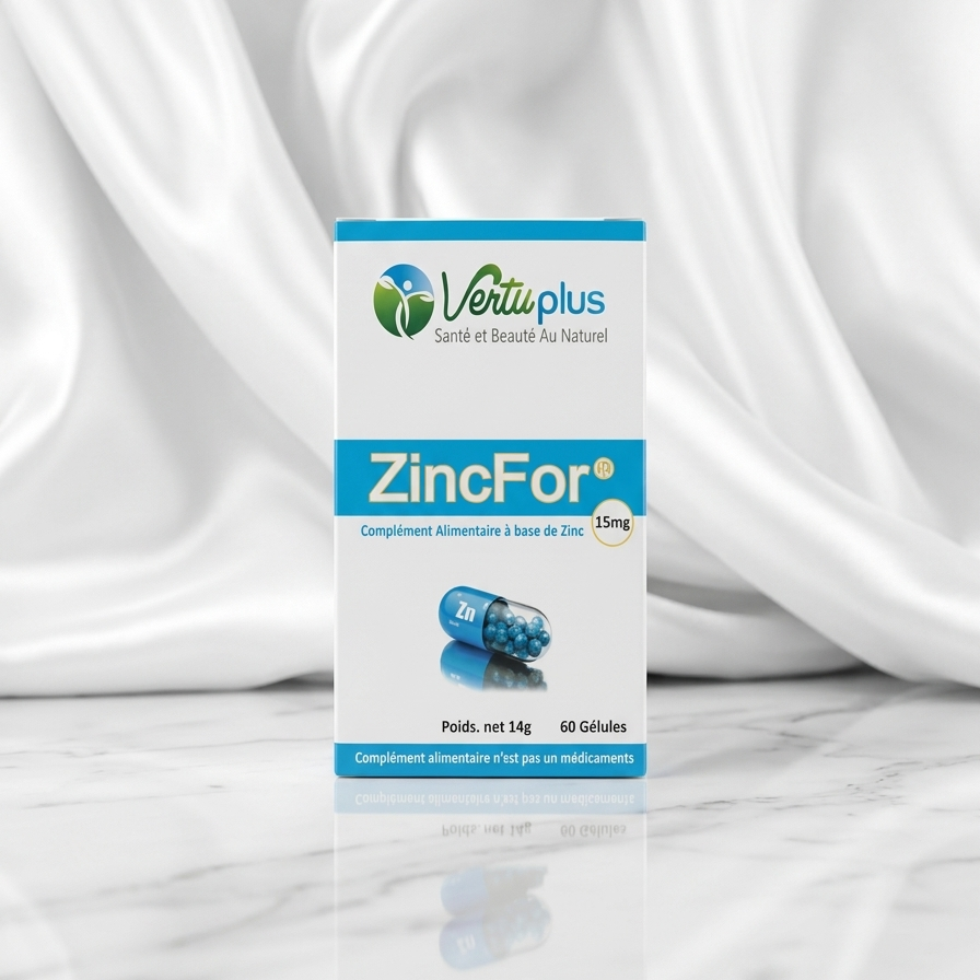 VertuPlus Zinc 15mg – 60 Gélules Immunité & Vitalité