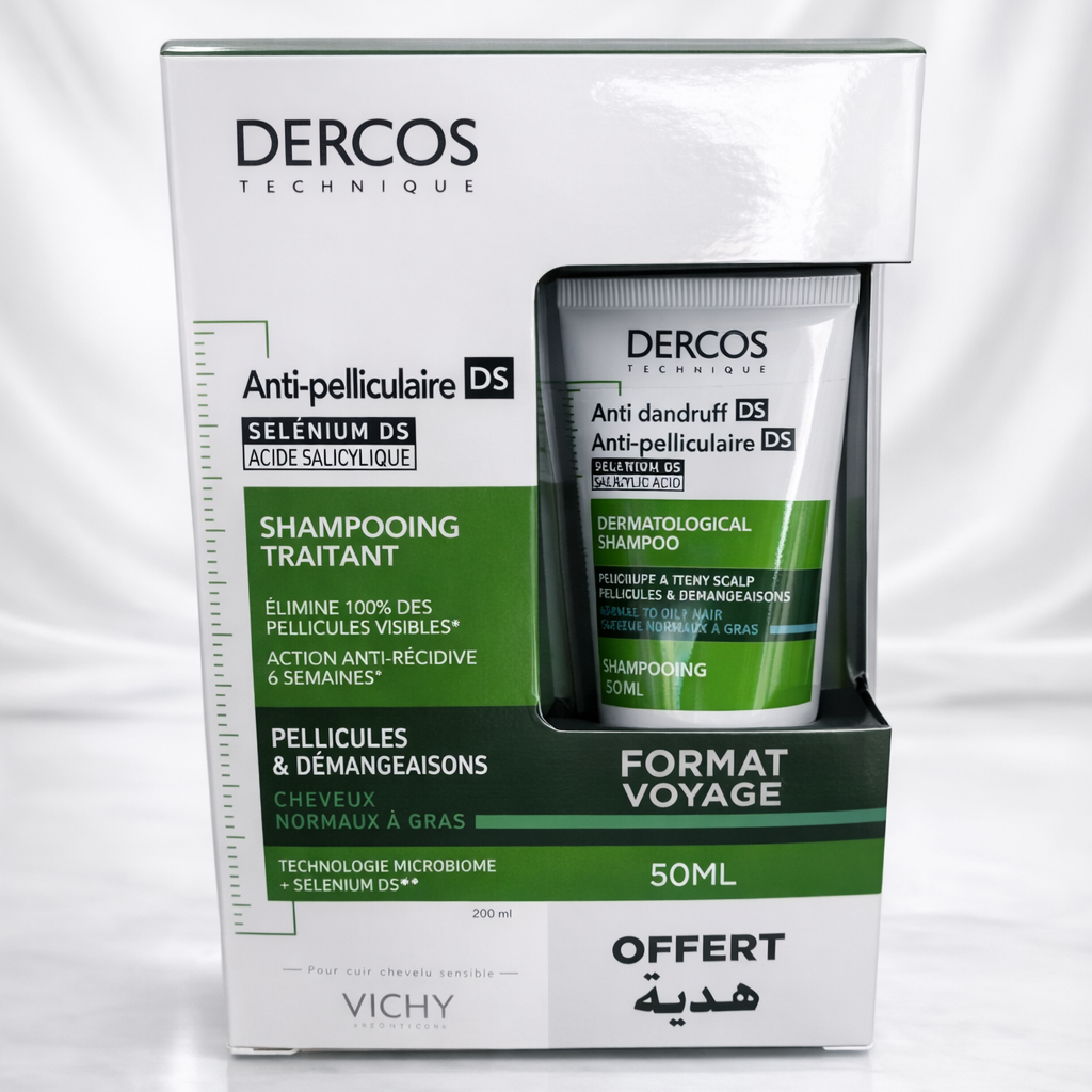 Vichy Dercos Anti-Pelliculaire Cheveux Normaux à Gras 200ml + 50ml Offert